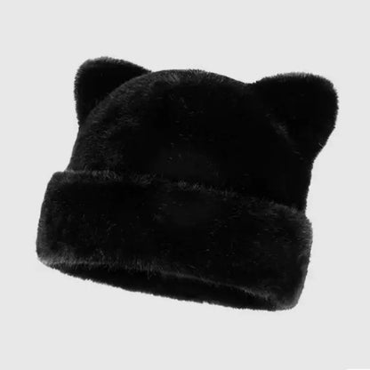 Leopard Print Plush Teddy Bear Hat For Women