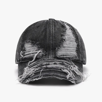 Men's Distressed Denim Baseball Cap