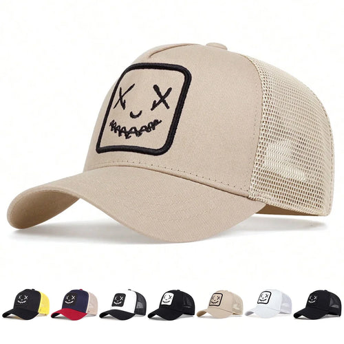 Unisex Personality Embroidery Baseball Net Caps Spring and Summer