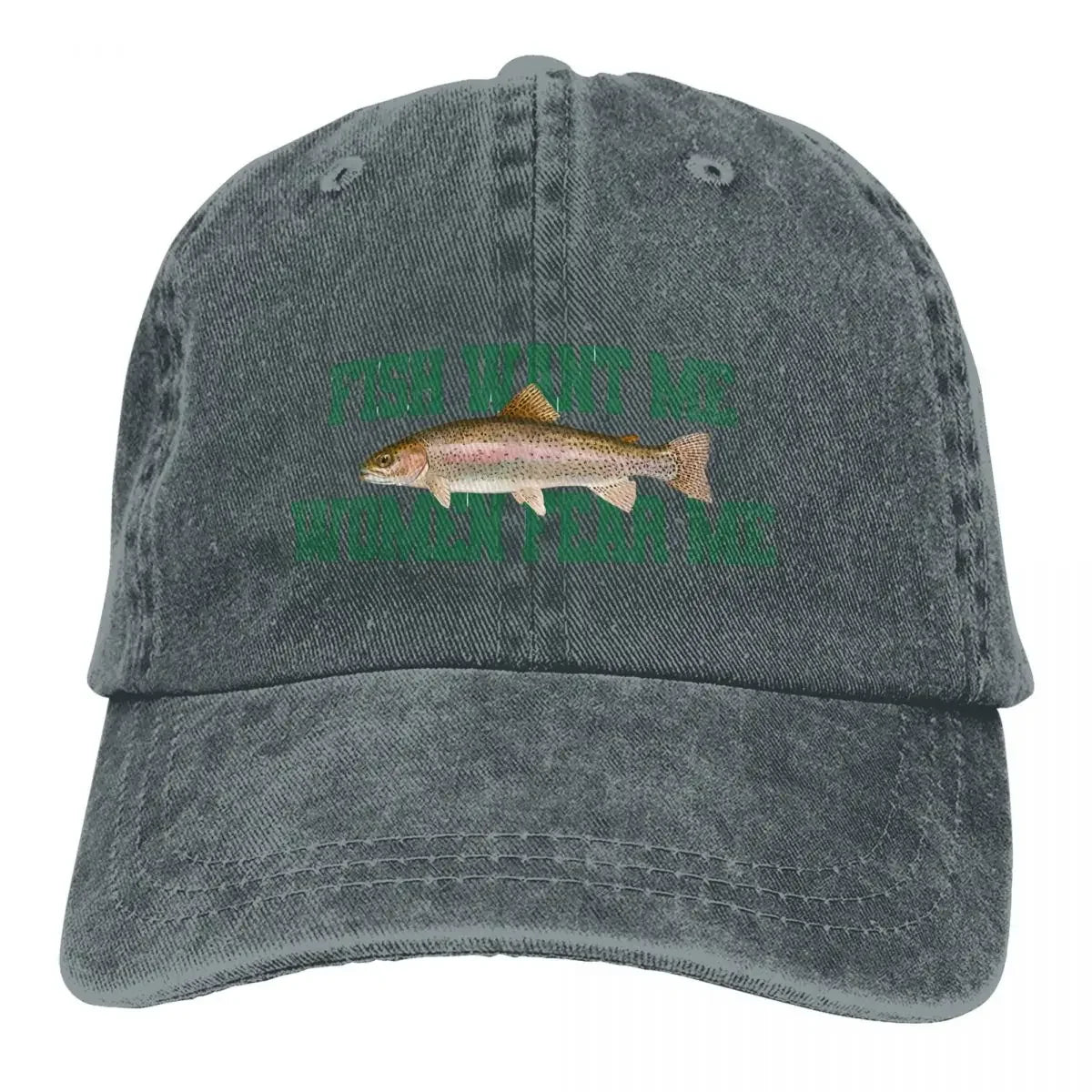 Pure Color Dad Hats Fish Want Me Women