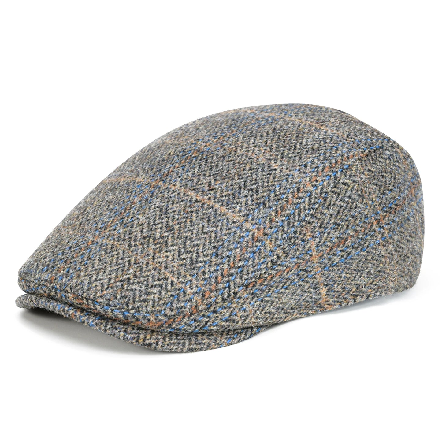 Men's Herringbone Flat Ivy Newsboy Hat Wool Blend Gatsby Cabbie Cap