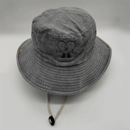 Cotton Embroidered Bad Bunny Fisherman Hat