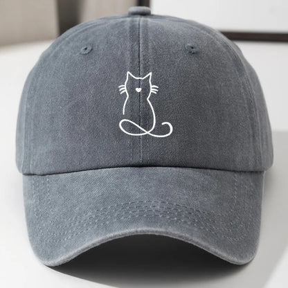 Cat Printed Baseball Cap Suitable For Outdoor Travel