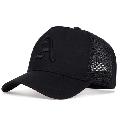Unisex Gothic Letter A Embroidery Baseball Net Caps