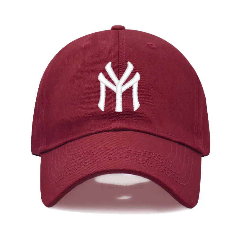 Letter MY Embroidery Baseball Cap Women Men Adjustable