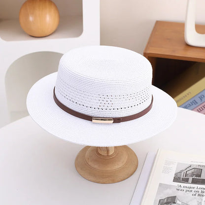 New Women's Boho Panama Straw Hat UPF 50+ Floppy Wide Brim Fedora