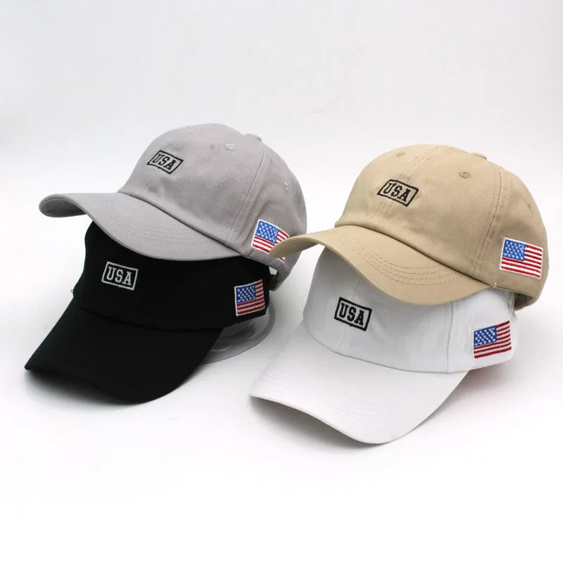 New Simplicity Hats American Flag USA Letters Embroidery Baseball Caps Men And Women