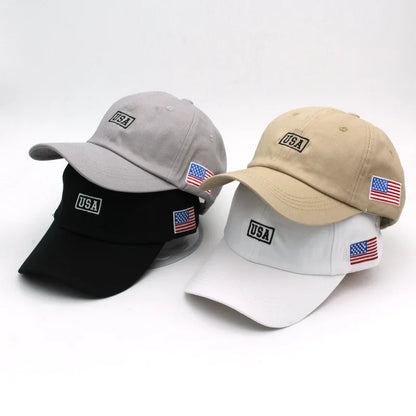 New Simplicity Hats American Flag USA Letters Embroidery Baseball Caps Men And Women