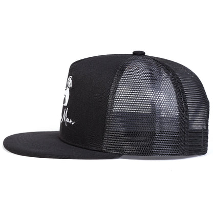 Unisex Simple Man Duck Embroidery Hip-Hop Net Hats
