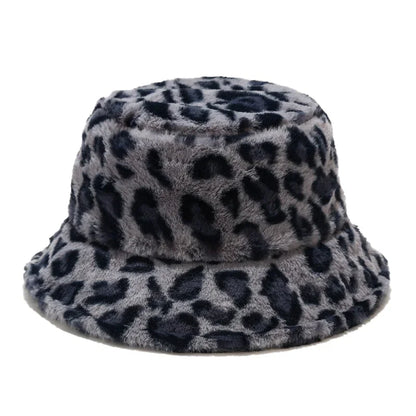 2024 New Winter Bucket-Hats Fluffy Fur Men Women Panama Hat
