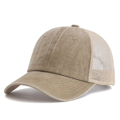 Unisex Colors Plain Baseball Cap Women Men Washed Cotton Cap