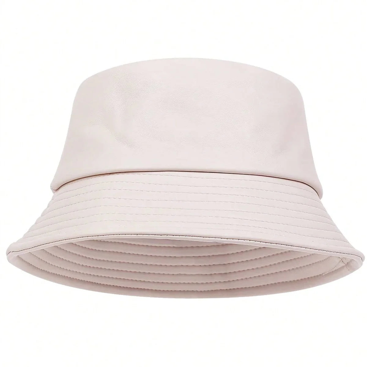 Fashion Bucket Hat Artificial Leather Windproof Warm Cap