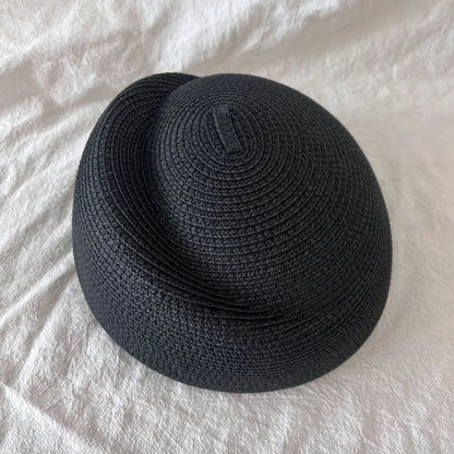 2026 Fashion Straw Beret Hat Summer Fedora Sun Cap