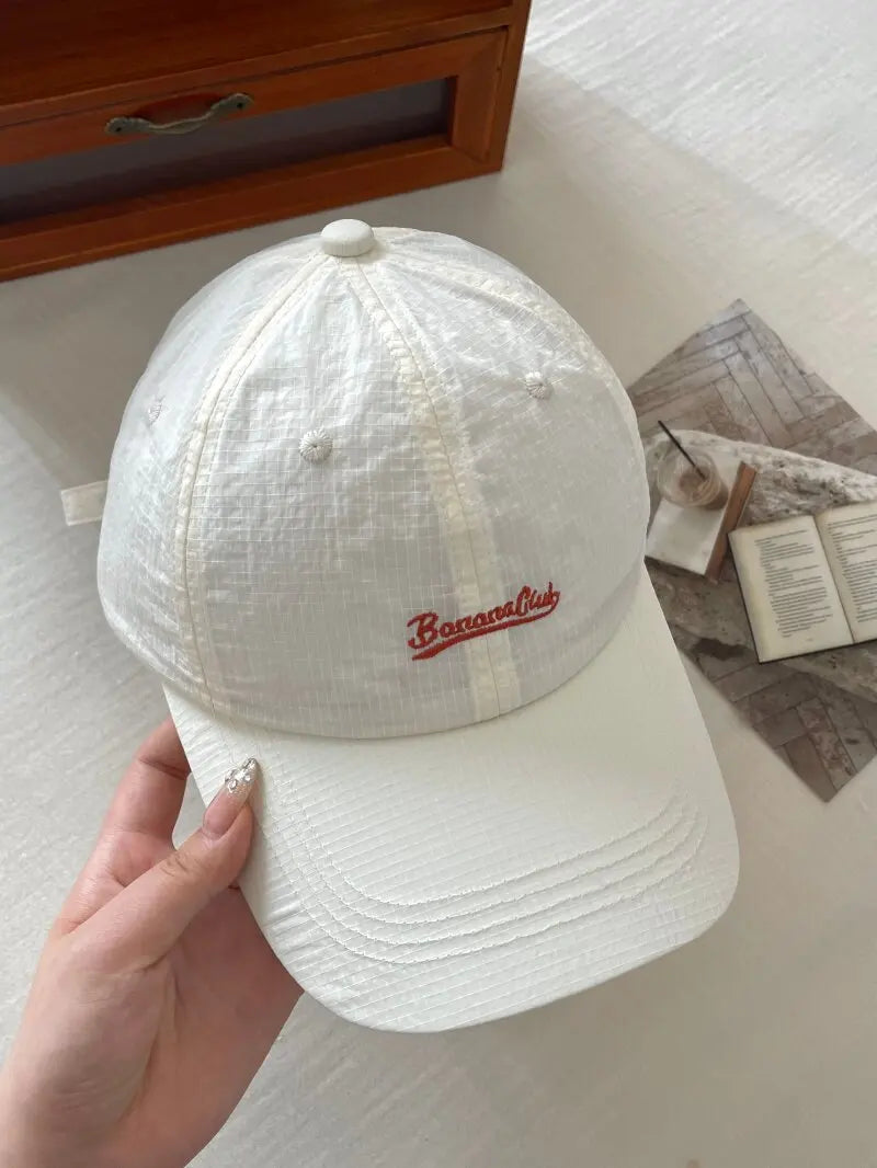 Breathable Quick-Drying Cap Retro Contrasting Color Letter Embroidery Outdoor