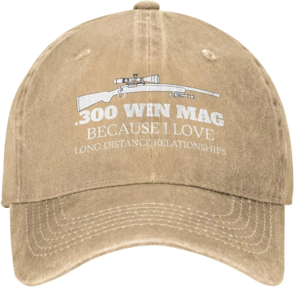 Funny Hat 300 Win Mags Because I Love Long Distances Hat for Women Baseball Hats
