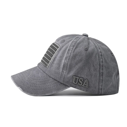 2024 Summer Men's Baseball Cap Fashion Cotton American Flag Sun Hat