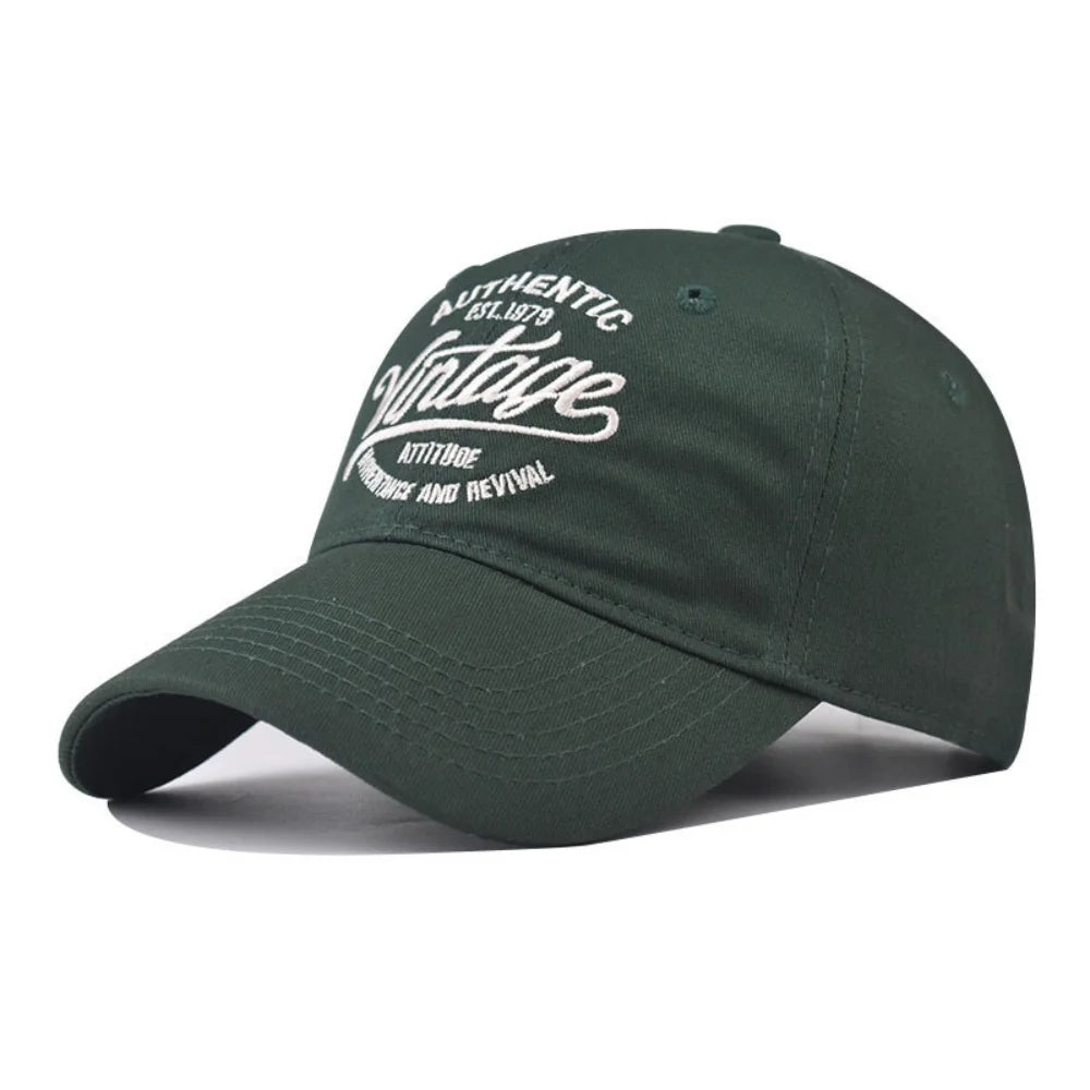 American  vintage Letter Embroidered Baseball Cap for Men Women