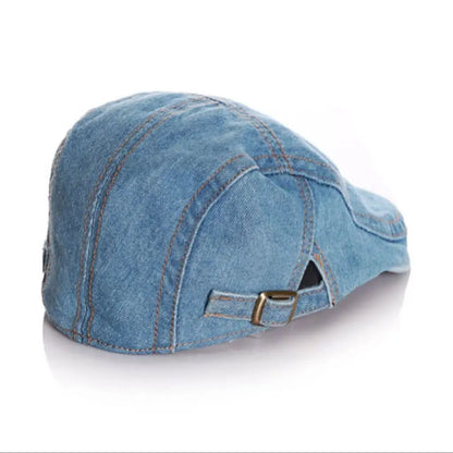 Adjustable Unisex Kids Denim Beret Hat