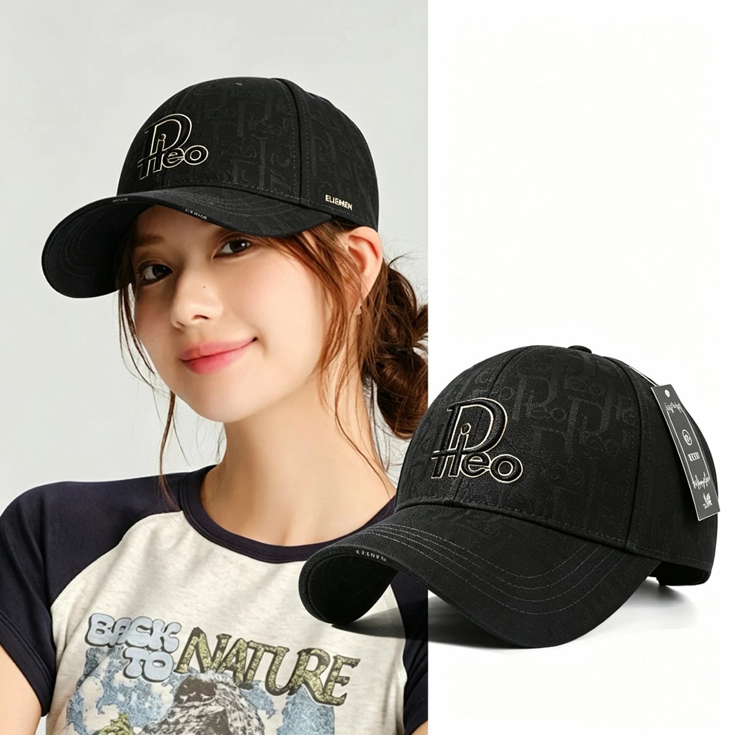 Letter Duckbill Cap With Sunshade Baseball Cap - Unisex