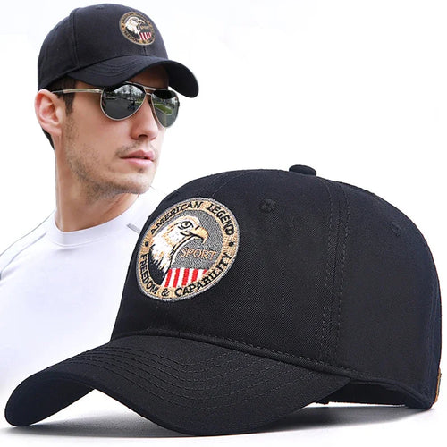 New Eagle Embroidery Big Head Men Snapback Hats