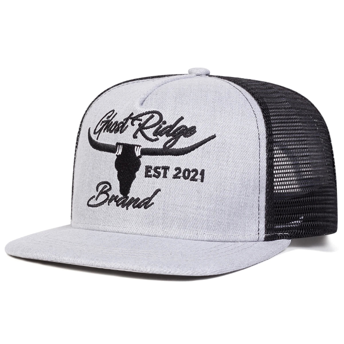 Unisex Bullhead Letter Embroidery Hip-hop Net Hats Spring Summer Outdoor