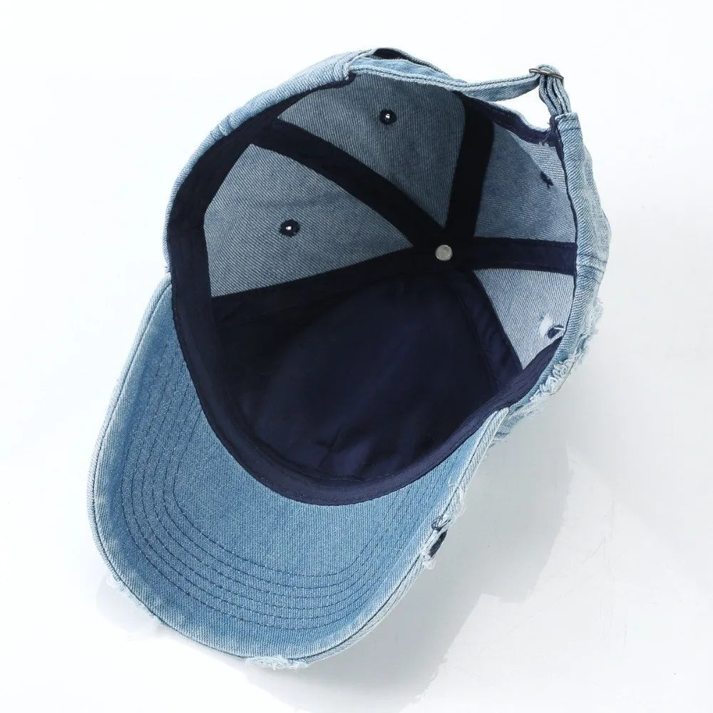Fashion Breathable Washed Denim Baseball Cap