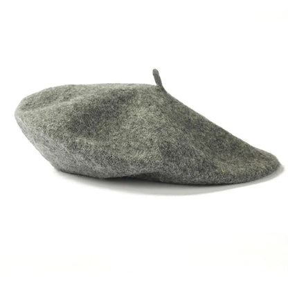 Multi-Color Wool Thick Berets Winter Autumn Artist French Retro Plain Painter Hat