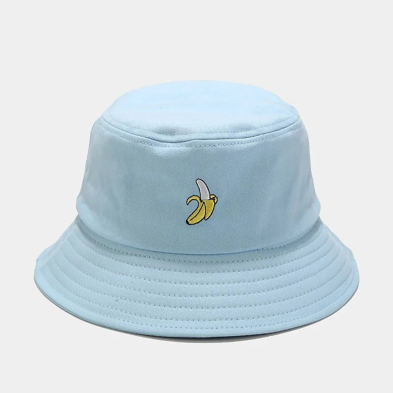2024 Panama Bucket Hat Fruit Strawberry Embroidered Fishing Cap