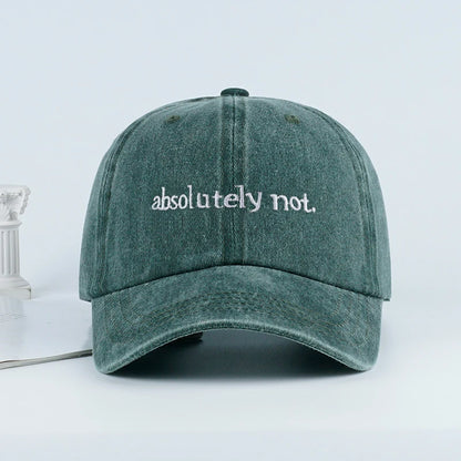 MLFO Absolutely Not Embroidered Washed Baseball Cap Lightweight Breathable and Adjustable Unisex Hat