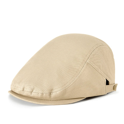 Men's 100% Cotton Flat Ivy Gatsby Newsboy Dad Casual Plain Driving Hat