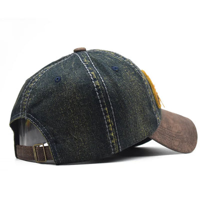 Summer Denim Baseball Cap Men's Fashion Embroidered Letter Cotton Caps
