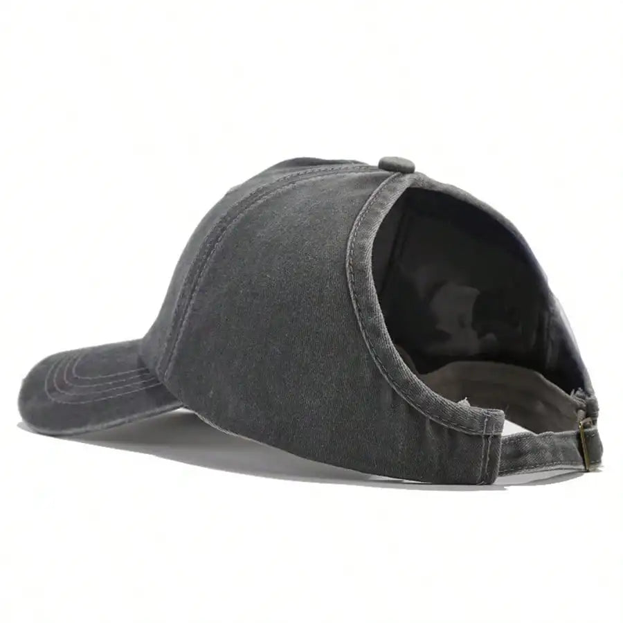 Outdoor Casual Bucket Hat With Ponytail Hole