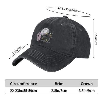 Washed Baseball Cap Pokemon Celestial Espeon and Umbreon Summer For Female Male