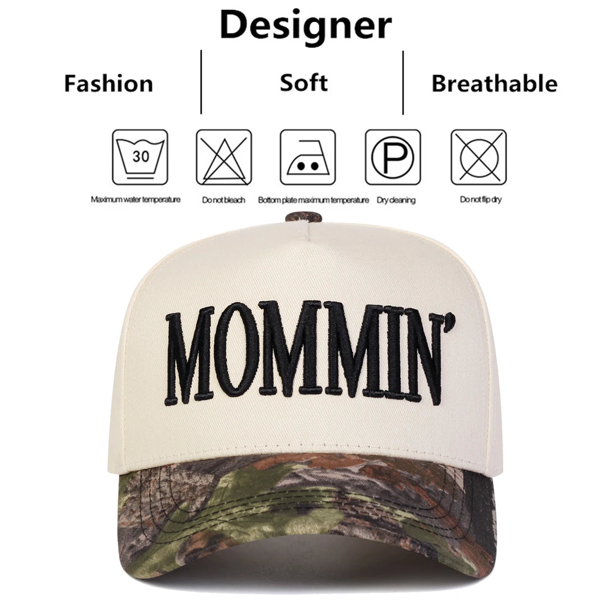 Unisex Mommin Embroidery Baseball Caps Spring Autumn Outdoor