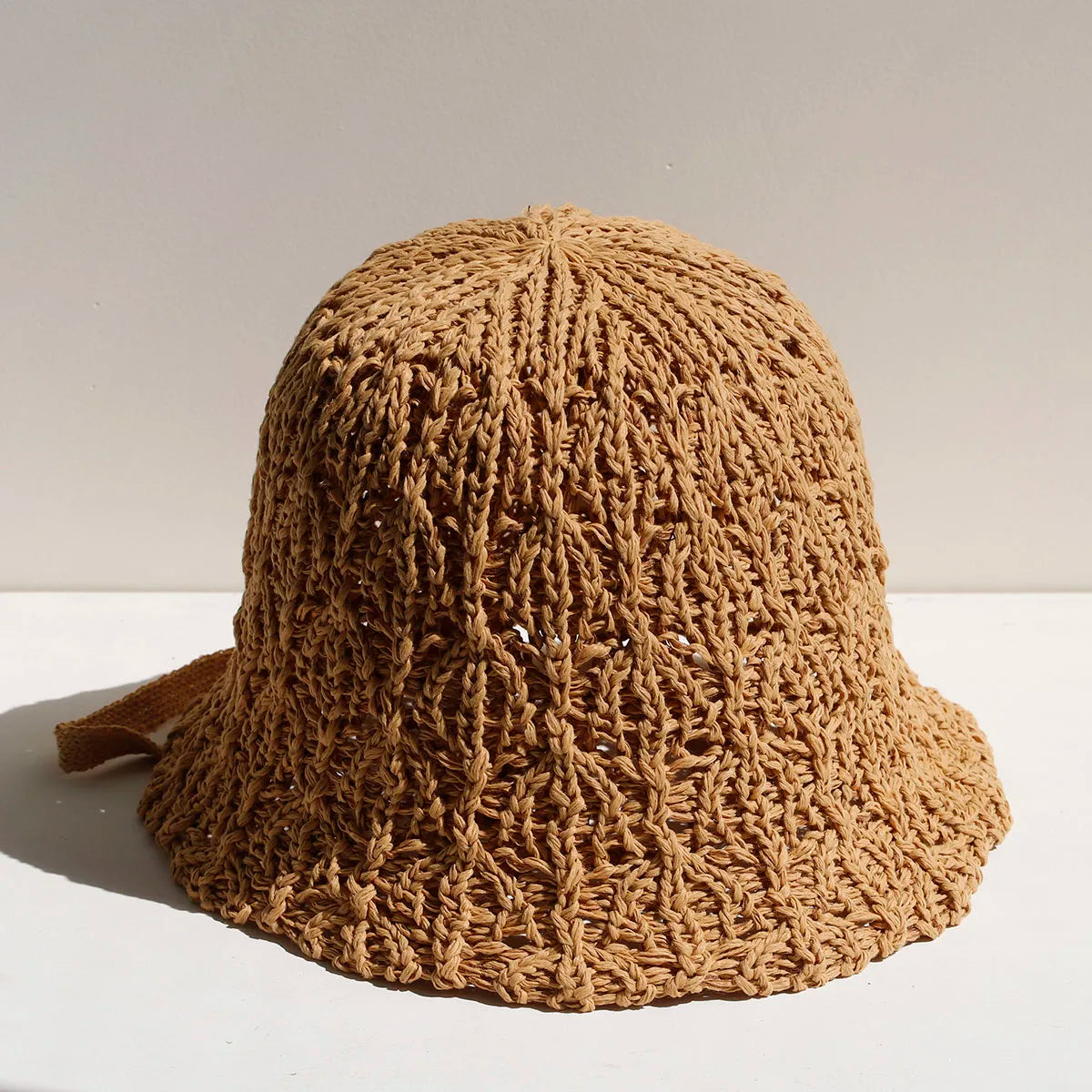 Women Bucket Hat Summer Hollow Out Thin Breathable Sun Hat