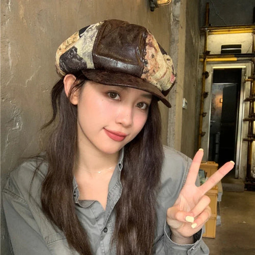 Street Show Face Small Newsboy Hats Women