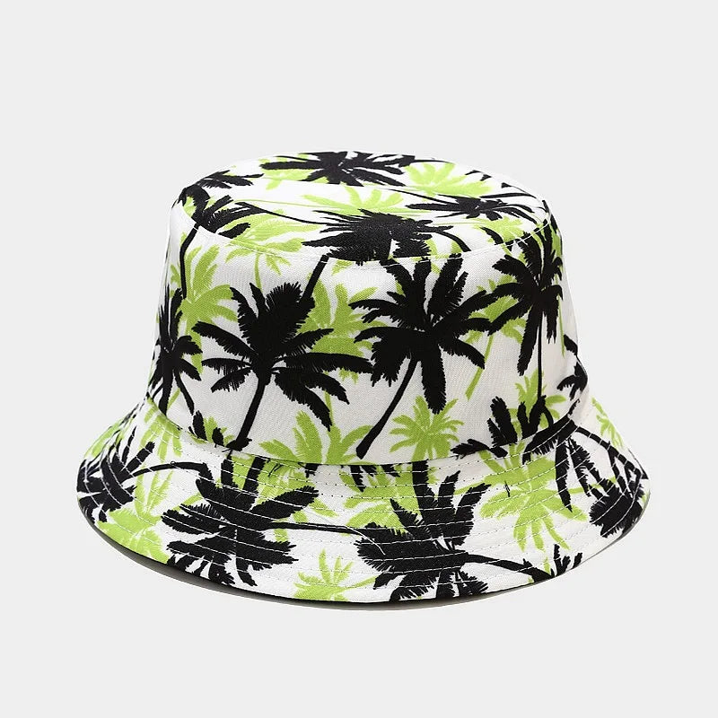 Fashion Plant Printing Pattern Fisherman Hat Spring and Summer