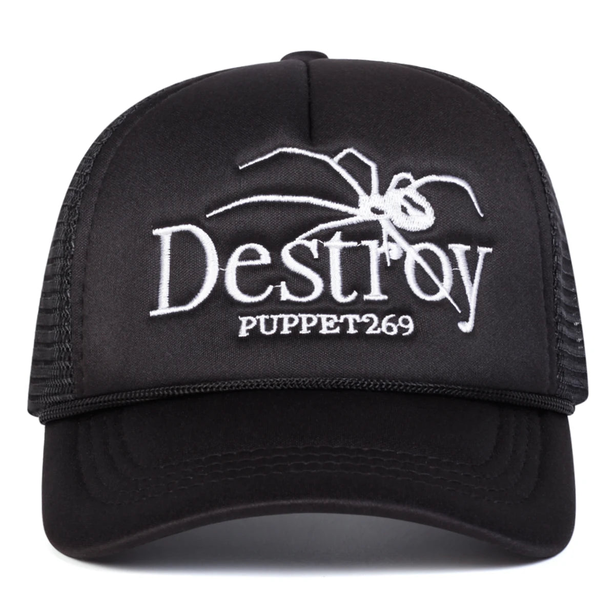 Unisex Destroy Spider Embroidery Baseball Net Caps Spring and Summer