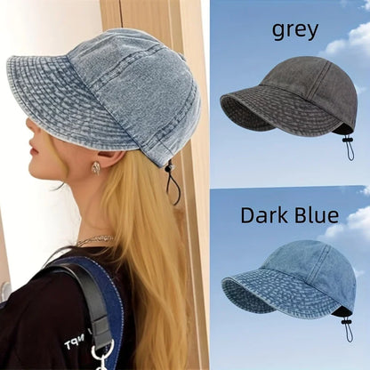 Summer Sun Cowboy Hat Foldable Wide Brim Women Hiking Bucket Hat