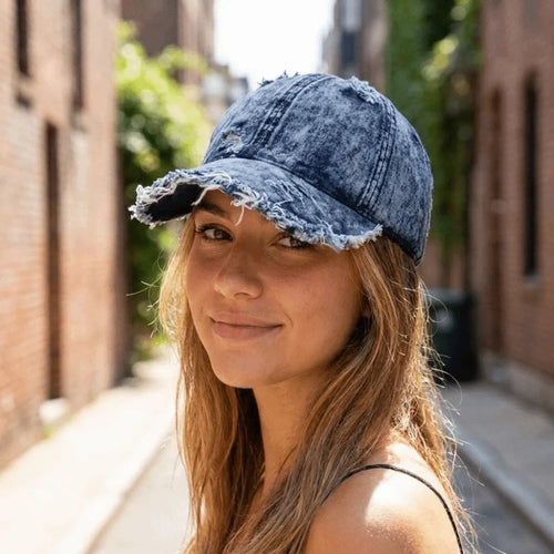 Vintage Washed Denim Baseball Cap