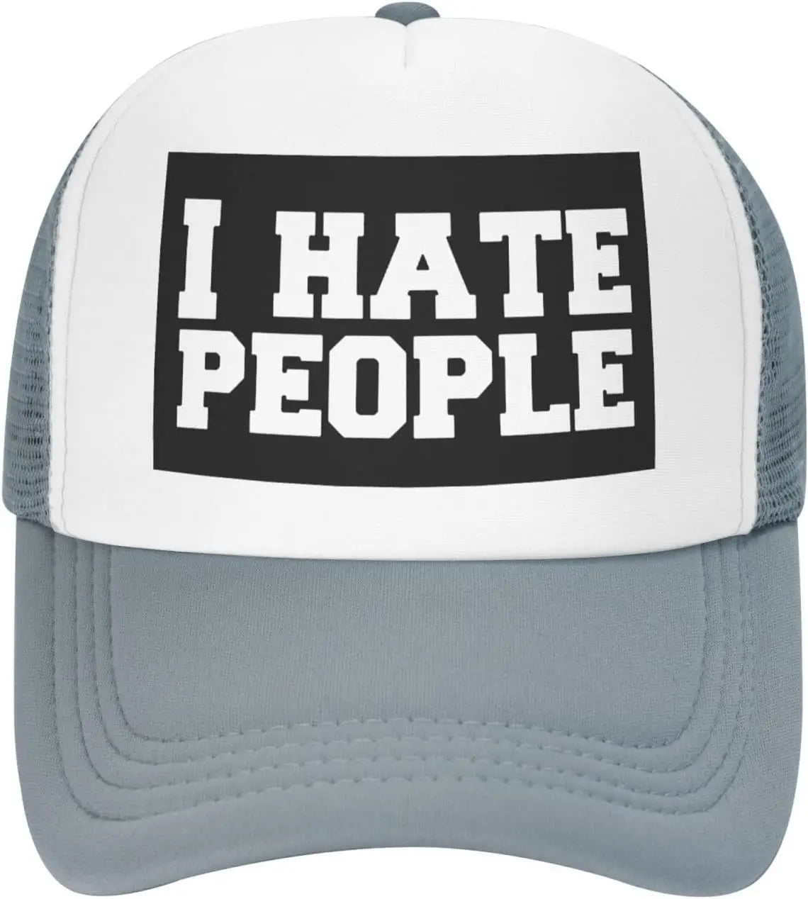 I Hate People Trucker Hat Funny Mesh Baseball Cap