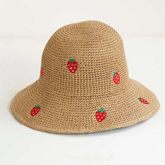 2026 New Handmade High Quality Simple Strawberry Sun Hat