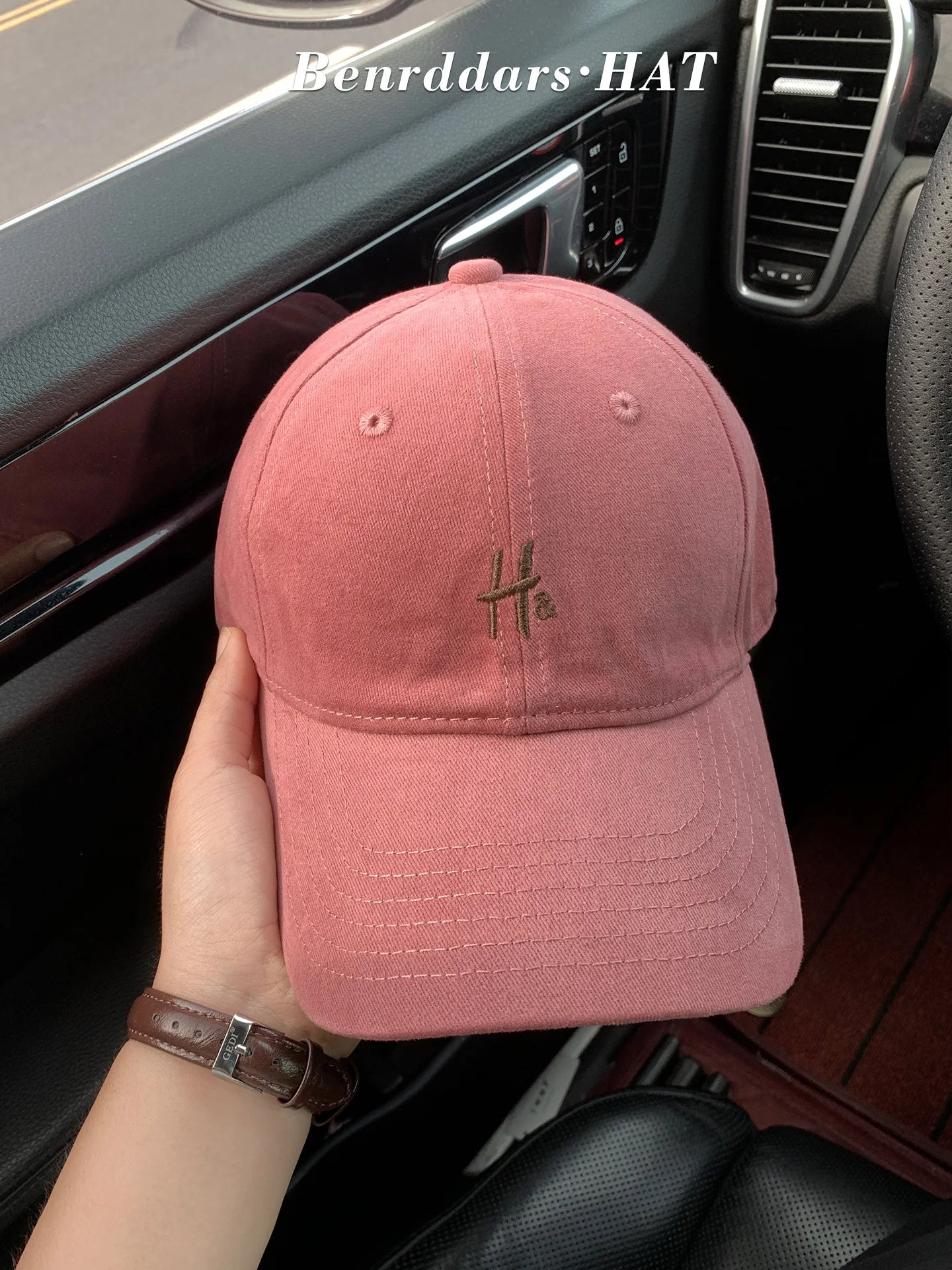 Korean Style RH Letter Embroidery Baseball Cap