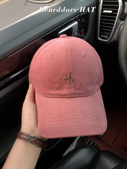 Korean Style RH Letter Embroidery Baseball Cap