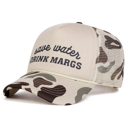 Unisex Drink Margs Letter Printed Baseball Net Caps Spring and Summer