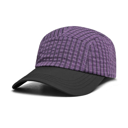 Custom Print Embroidered Logo Quick Drying Grid Color Blocked Baseball Cap