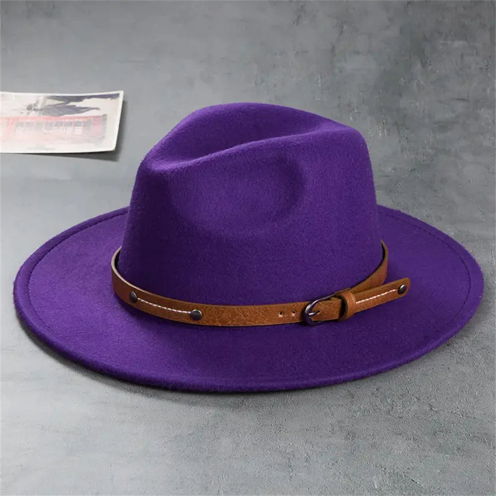 Wool Fedora Hat For Women Men In Winter And Autumn, Outdoor Fashion