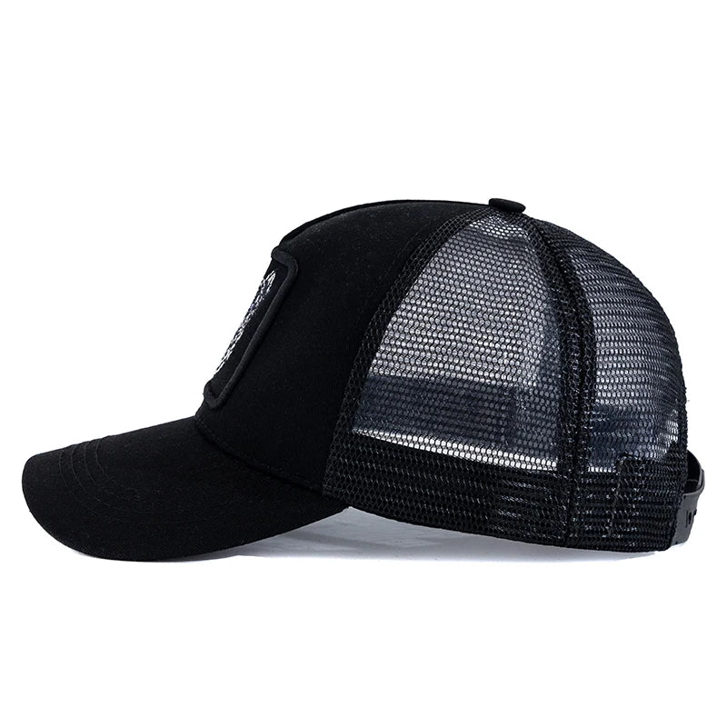 Unisex Baseball Cap Wolf Embroidery Patch Pattern Caps Men Women Summer