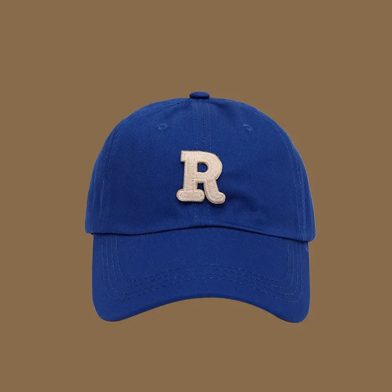 Embroidery Letter R Men Baseball Cap For Women