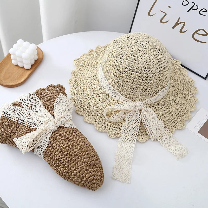New Summer Beach Hat For Women Popular Wide Brim Straw Bucket Hat